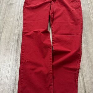 Express Men's Chinos in Bold Red Y2K Retro